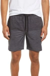 Travismathew Zipline Shorts In Grey Pinstripe/ Black