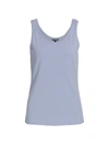 Nic + Zoe Petite Perfect Scoop-neck Jersey Tank In Buz