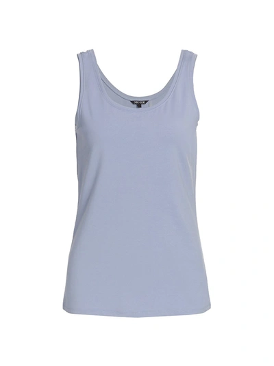 Nic + Zoe Petite Perfect Scoop-neck Jersey Tank In Blue Haze