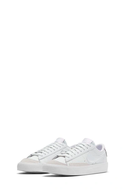 Nike Kids' Blazer Low '77 Low Top Sneaker In Platinum/ Metallic Silver