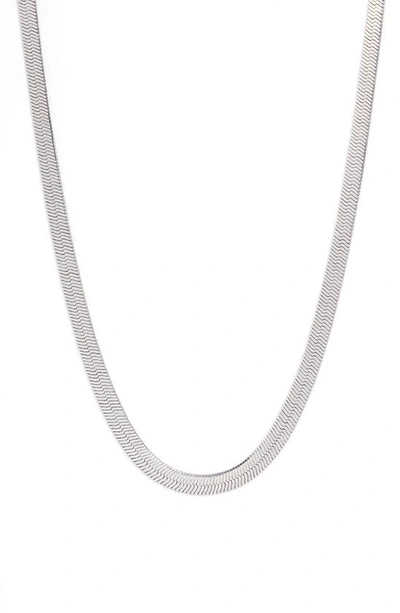 Shymi Glamour Snake Chain Necklace In Silver