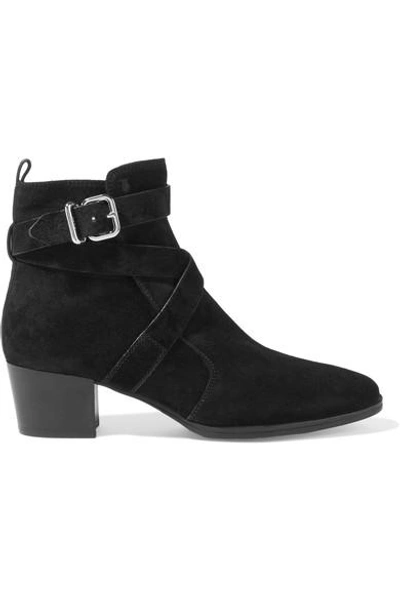 Tod's Suede Ankle Boots In Black