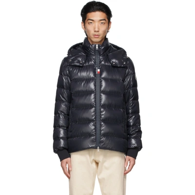 Moncler Cuvellier Water Resistant Down Puffer Jacket In Navy