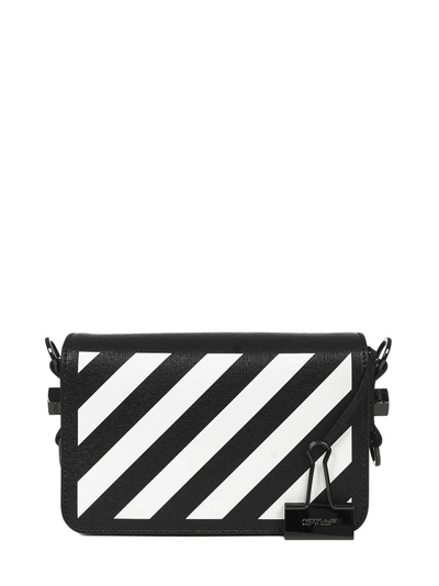 Off-white Diag Flap Mini Bag In Black & White
