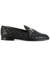 Tod's 10mm Double T Quilted Leather Loafers In Black