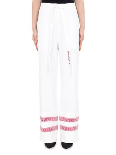 Jw Anderson Wide Leg Trousers In White