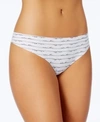 Calvin Klein Invisibles Thong D3428 In Scripted Lines