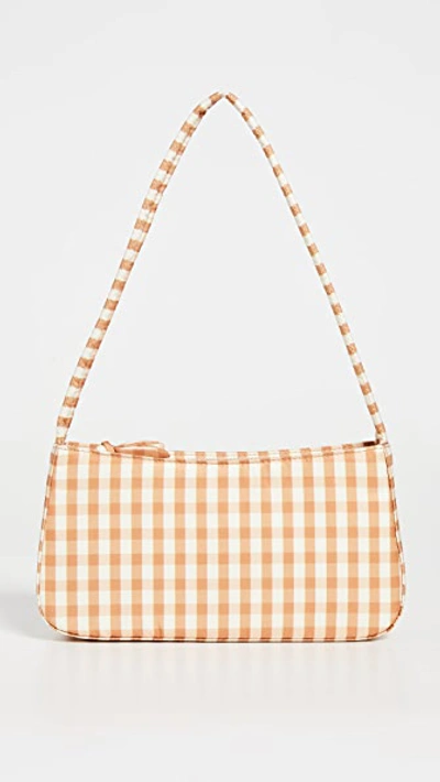 Loeffler Randall Tristan Quilted Gingham Baguette In Amber/gold
