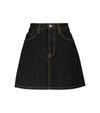 Wardrobe.nyc High-waisted Denim Mini Skirt In Black