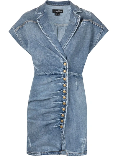 white christmas dresses Cordelia Embellished Denim Dress – Retrofete main image 1