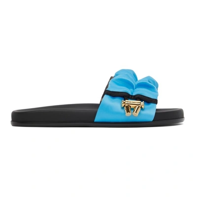 Fendi X Sarah Coleman Ff Vertigo Slide Sandal In Blue