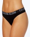 Calvin Klein Ck Ultimate Cotton Thong Qd3636 In Black