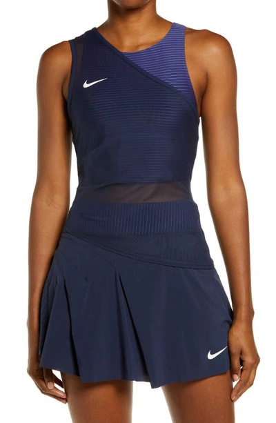 Nike Court Dri-fit Adv Slam Women's Tennis Tank In Obsidian,white | ModeSens