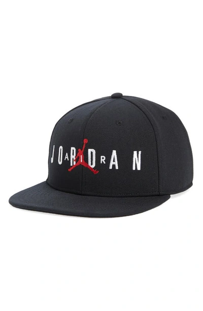 Jordan Jumpman Air Little Kids' Flat Brim Cap In Black