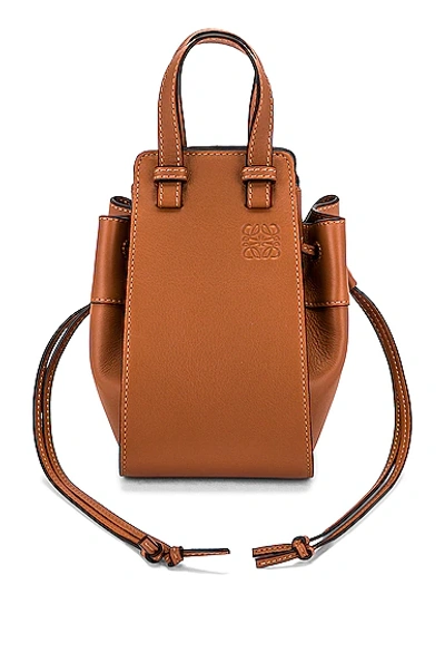 Loewe Hammock Mini Leather Shoulder Bag In Brown