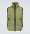 Tom Ford Quilted Zipped Padded Gilet In Green