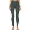 Skims Green Cotton Rib Leggings In Malachite