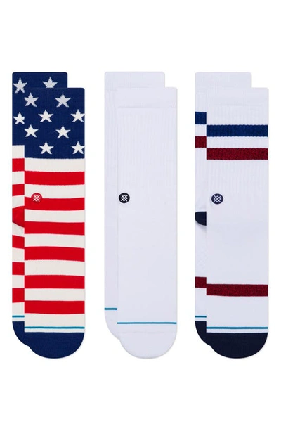 Stance The Americana Assorted 3-pack Crew Socks In Multi