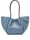 Proenza Schouler Large Ruched Smooth Leather Tote Bag In Orion Blue