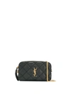 Saint Laurent Becky Quilted Double-zip Pouch In Nero