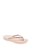Fitflop Iqushion Ombre Sparkle Flip Flop In Beige Nappa Leather