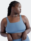 Girlfriend Collective Haze Tommy Bra In Blue