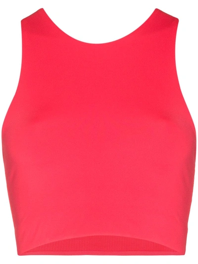 Girlfriend Collective Dylan Racerback Sports Bra In Rosa