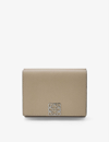 Loewe Anagram-embellished Grained-leather Wallet In Sand