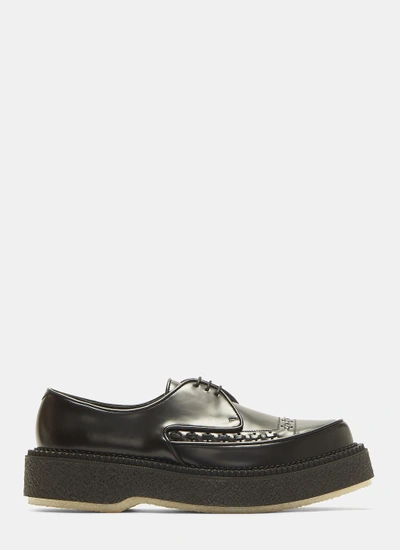 Adieu Type 101 Leather Platform Brogue Shoes In Black