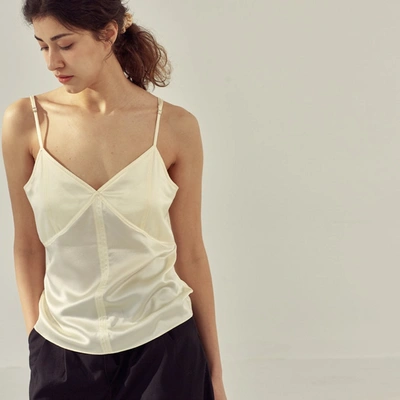Not Just Pajama Essential Silk Slip Top With Chest Pads