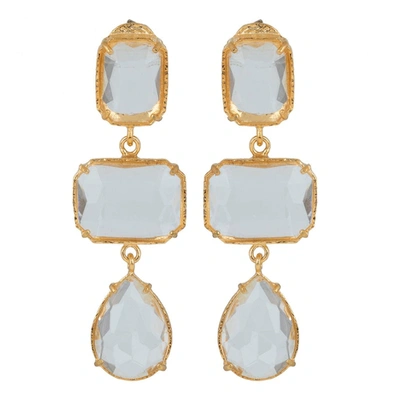 Christie Nicolaides Misha Earrings Clear In White