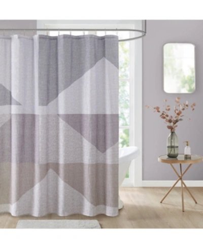 Decor Studio Amina Cotton Geometric 72" X 72" Shower Curtain Bedding In Multi