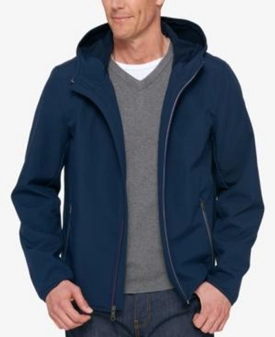 Tommy Hilfiger Men's Hooded Soft Shell Jacket In Midnight