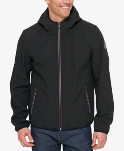 Tommy Hilfiger Men's Varsity Soft Shell Jacket In Black