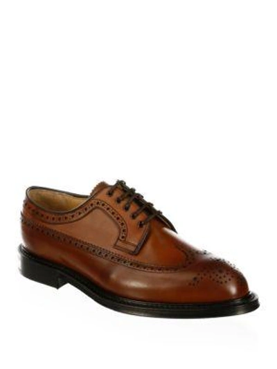 Church's Brogue Leather Oxfords In Walnut