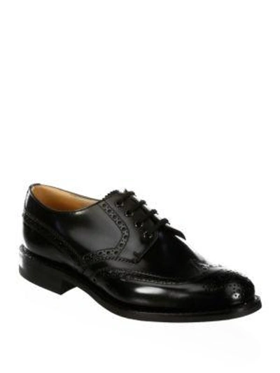 Church's Brogue Leather Oxfords In Black