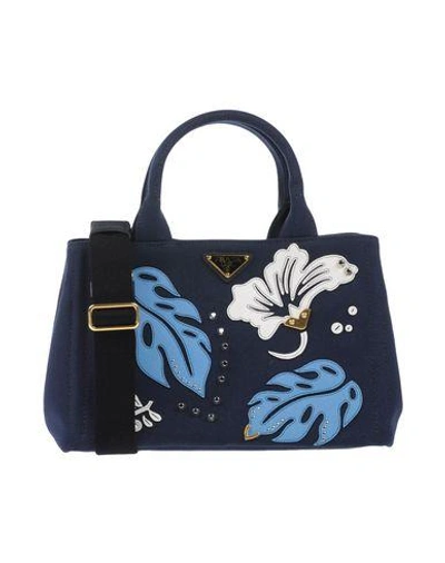 Prada Handbag In Dark Blue