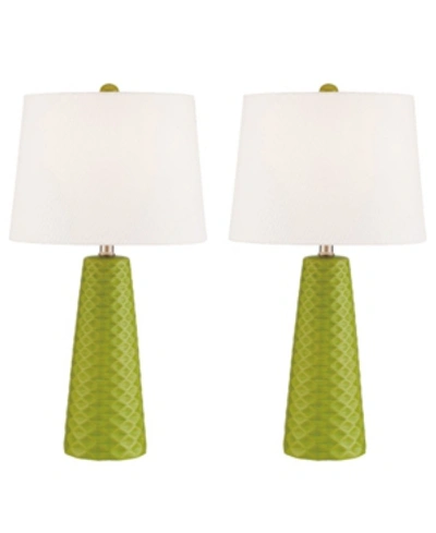 Lite Source Muriel Table Lamp, Set Of 2 In Green