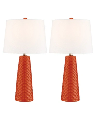Lite Source Muriel Table Lamp, Set Of 2 In Orange