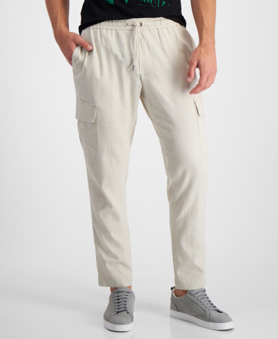 Inc International Concepts Men's Regular-fit Textured Cargo Pants, Created For Macy's In Stone Block