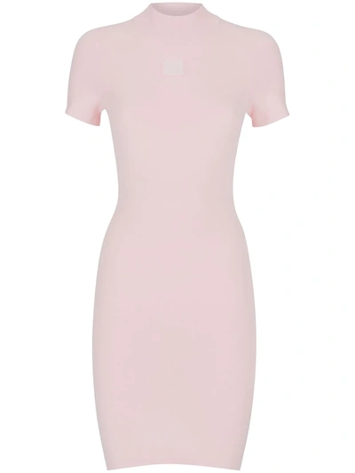 rose high neck ribbed bodycon dress Sofie Dress