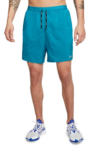 Nike Flex Stride Men's 7" Brief Running Shorts In Chlorine Blue/reflective Silver