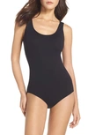 Hanro Women's Cotton Sensation Tank Bodysuit In Black