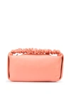 Alexander Wang Scrunchie Small Leather Clutch In Quartz Pink