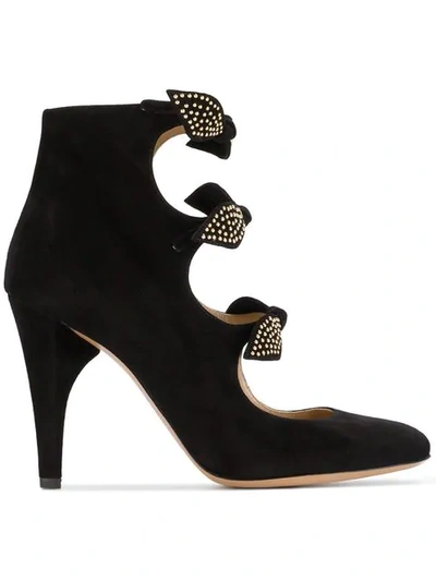 Chloé Black Mike 100 Suede Ankle Boots