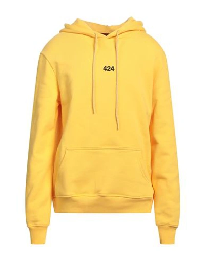 424 Fourtwofour Sweatshirts In Yellow