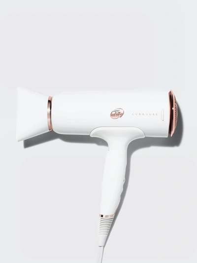 T3 Cura Luxe Professional Ionic Hair Dryer With Auto Pause Sensor In White Rose Gold