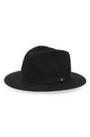 Brixton Messer Packable Wool Fedora In Coffe