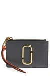 The Marc Jacobs Snapshot Leather Id Wallet In Cylinder Grey Multi