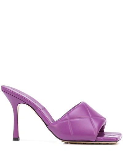 Bottega Veneta The Rubber Lido High-heel Sandals In Purple